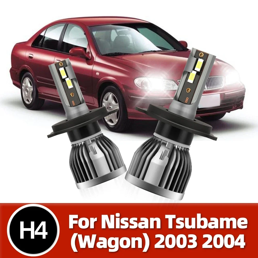 

2PCS Hi/Lo 110W 16000LM H4 LED Car Headlights Auto Turbo High Bright CSP Lamps 12V For Nissan Tsubame Wagon Vehicles 2003 2004