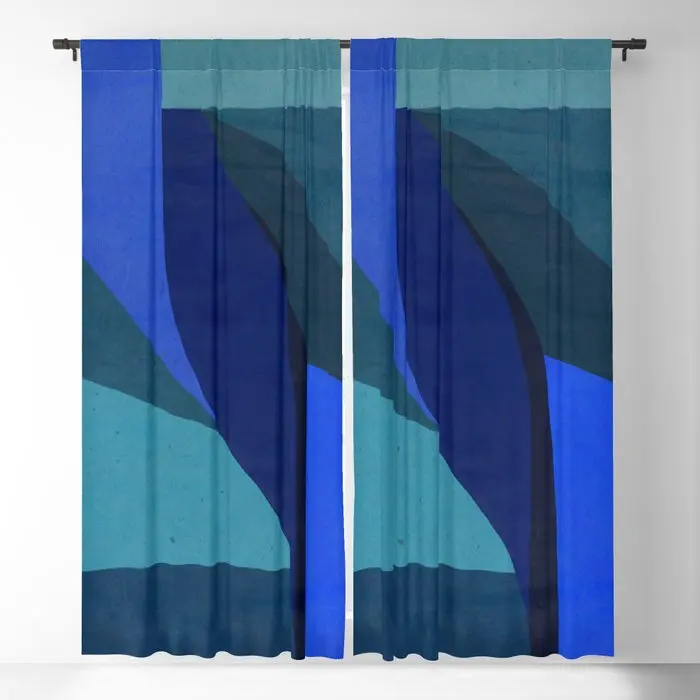 

Blue Abstract #4 Blackout Curtains 3D Print Window Curtains For Bedroom Living Room Decor Window Treatments
