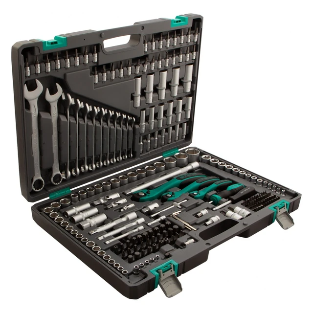 Tool Set Stels 1/4 3/8 1/2 Cr-V S2 Reinforced Case 216, 49% OFF