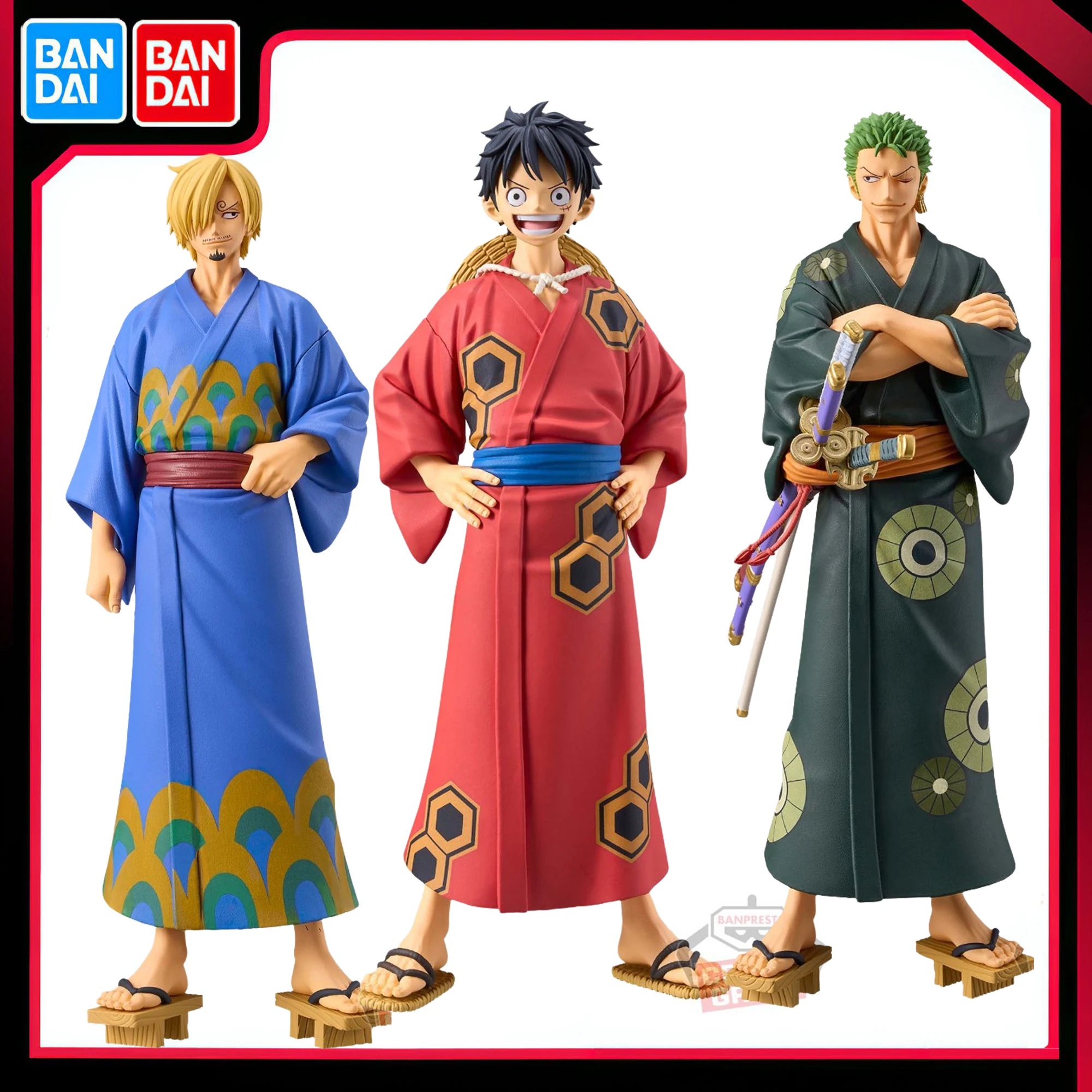 

Оригинальная фигурка Bandai Banpresto One Piece DXF Yukata Luffy Zoro Sanji японское аниме экшн-фигурка из ПВХ Коллекционная модель игрушки орнамент