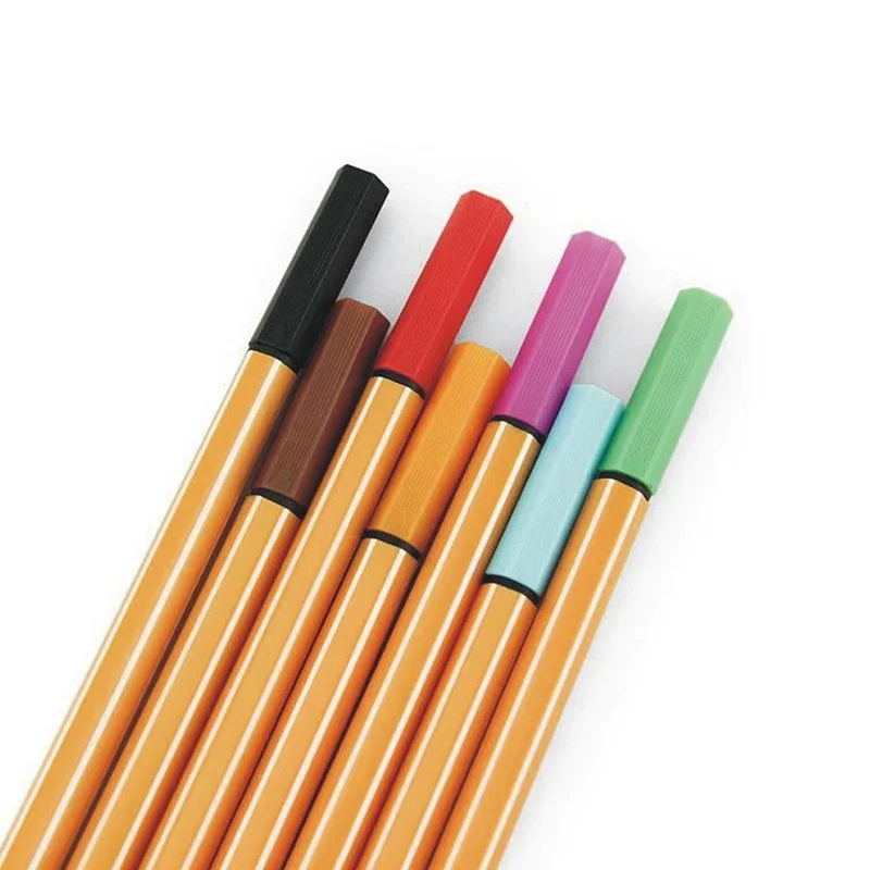 12 가지 색상 Fineliner 세트 드로잉 펜 0.4mm 라이너 펜 스케치 마커 Tiralineas Tekenen 레터링 마커 Pennarelli Dessin