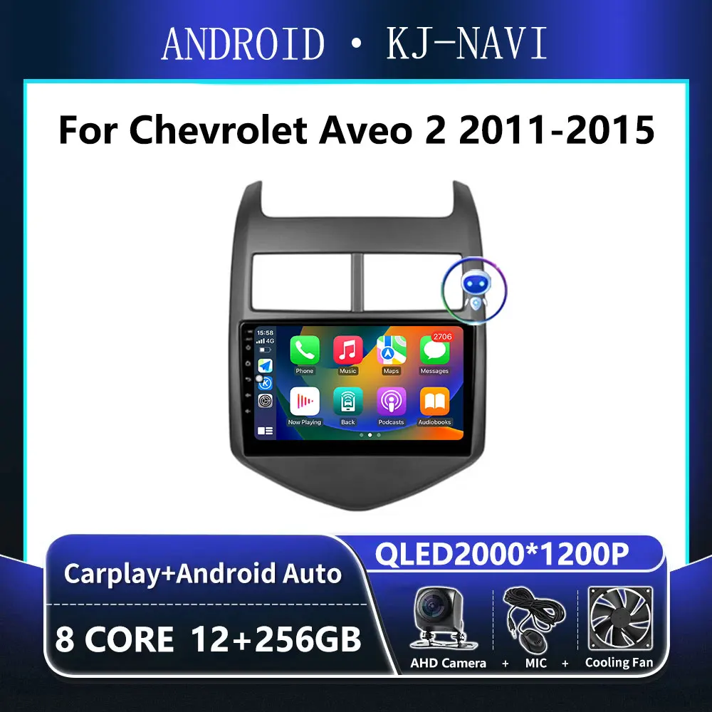 

Android 14 Carplay For Chevrolet Aveo 2 2011 - 2015 Stereo Car Radio Multimedia Player GPS Navigation 2 din DSP WIFI