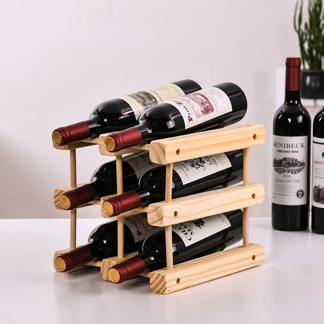 Solid Wood Wine Storage Rack  Wine Bottle and Glass Storage