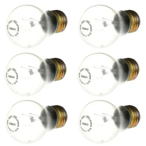 6 x HATCO 02.30.266.00 E27 PTFE COATED SHATTERPROOF LAMPS 40W HEAT RESISTANT