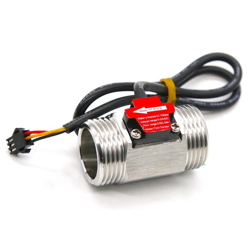 1/2 "3/4" 1 ''1-1/4'' 1-1/2 ''2 นิ้วสแตนเลส Hall Flow Sensor Water Flowmeter ควบคุม Liquid Sensor Switch 1