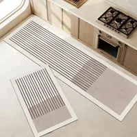 VIKAMA Wabi-Sabi Kitchen Non-Slip Foot Mat Absorbent Diatomaceous Earth Carpet Long Strip Stain-Resistant Rug Washable Rug 3