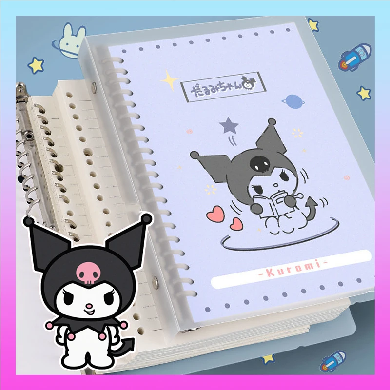 

Блокнот Ins A5 Sanrio Kuromi со съемной внутренней страницей, карманный мини-блокнот с аниме-фигуркой, школьные принадлежности, Канцтовары для студентов