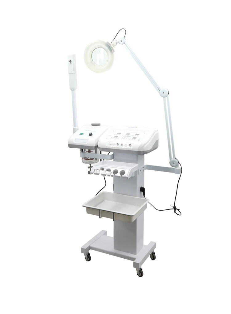 Upgrade your clinic with this 11-in-1 multifunction facial machine featuring ultrasound, galvanic, high frequency, vacuum suction, ozone therapy, and skin analysis tools. Designed for deep cleansing, anti-aging, and professional skin rejuvenation treatments. 11-in-1 Professional Multifunction Facial Machine For Estheticians