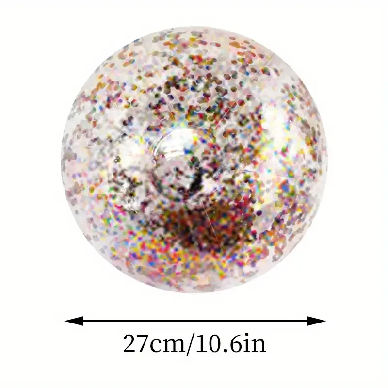 Water Toys 1pc Inflatable Glitter Ball for Beach and Photo Props