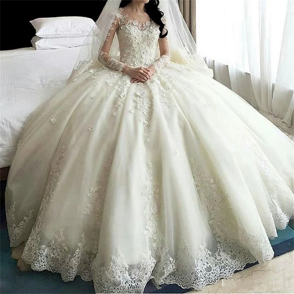 

Elegant Appliques Lace off Shoulder Ball Gown Wedding Dresses For Women 2024 Court Train Bridal Gowns Vestidos De Novia