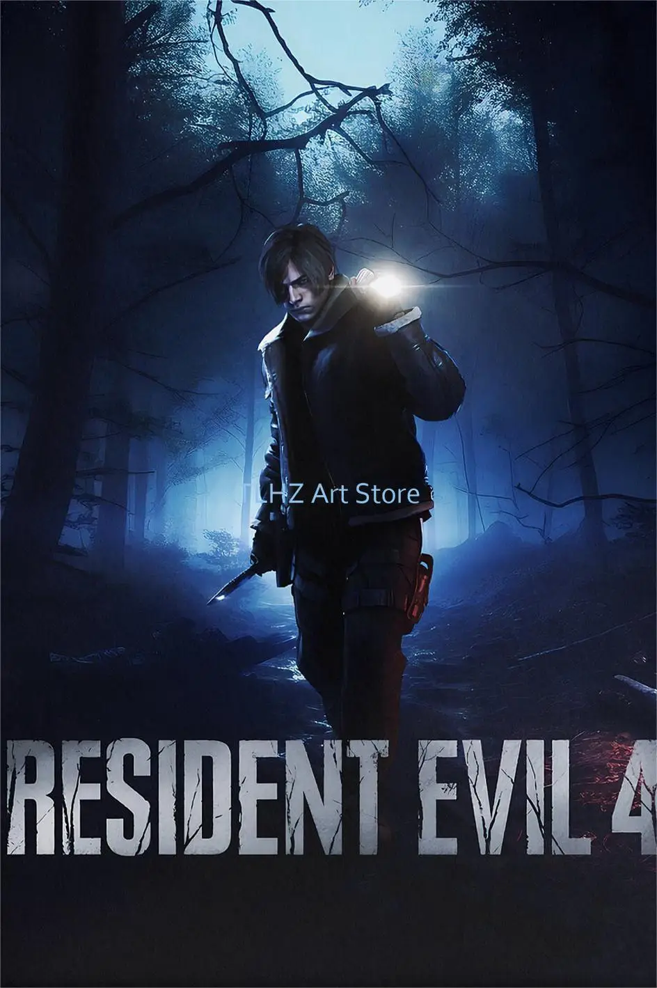 thumbnail image 1 of Retro Hot Video Game R-Resident Leon Kennedy Evil Posters and Prints Canvas Printing Wall Art Picture for Living Room Decor Gift, 1 of 5