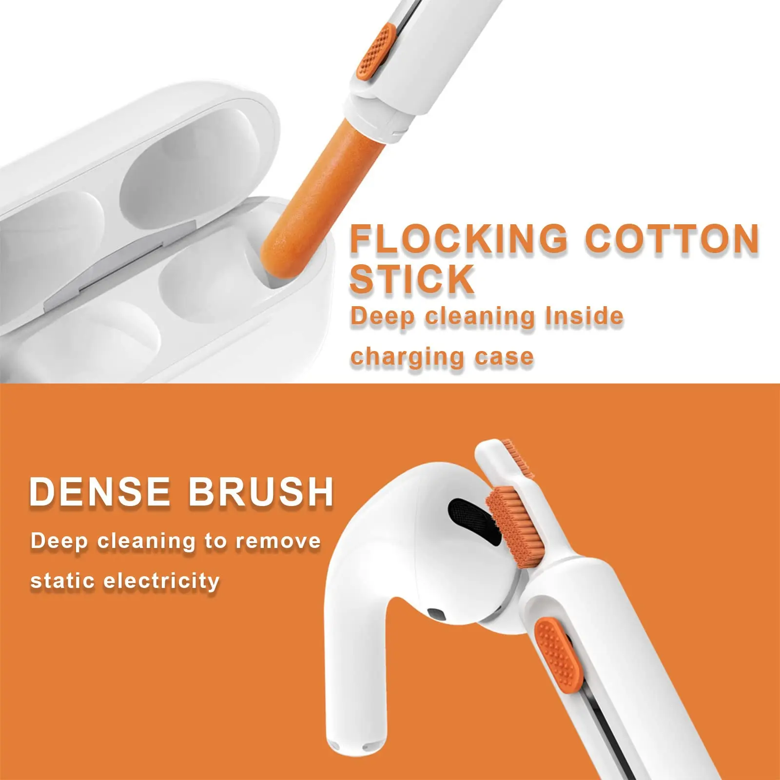 8-in-1 Computer Keyboard Cleaner Brush Kit Phone Holder Camera Phone Tablet Cleaning Tools Earphone Cleaning Pen For Airpod 4