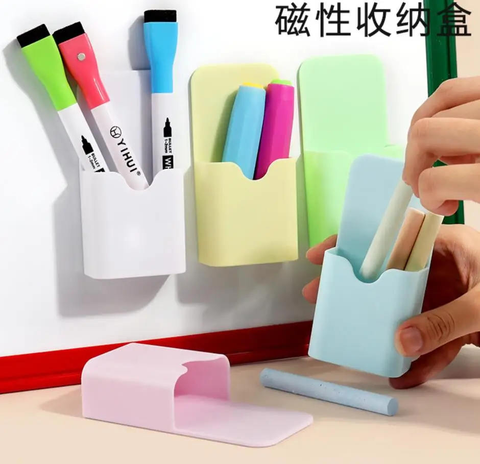 Magnet Pen Holder Dry Erase Magnetic Marker Holder Whiteboard Holders Pencil Cup Refrigerator Storage Organizer For Home School