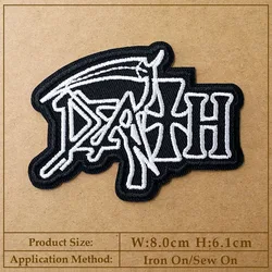 Rock Punk Iron-On Patch for Clothing - Heavy Metal Style Decorative Applique (40)