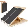 2 in 1 Wooden Wedge Footrest Portable Folding Balancing Fitness Pedal 4 Height Levels Adjustable Calf Stretcher Slant Board