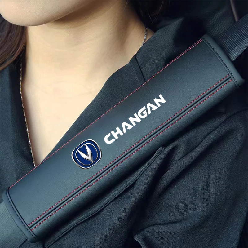 2 шт., кожаные Наплечные Чехлы для ремня безопасности Changan CS15 Eado Raeton CS35 Plus CS55 CS75 CS1 CV1 Alsvin V3 V5 V7