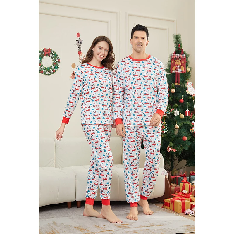 thumbnail image 4 of Pijamas navideños 2025 a juego para toda la familia, para adultos, padres, madres, niños, niñas, bebés, pijamas de Navidad, conjunto de ropa, aspecto familiar, ropa de dormir, 4 of 5