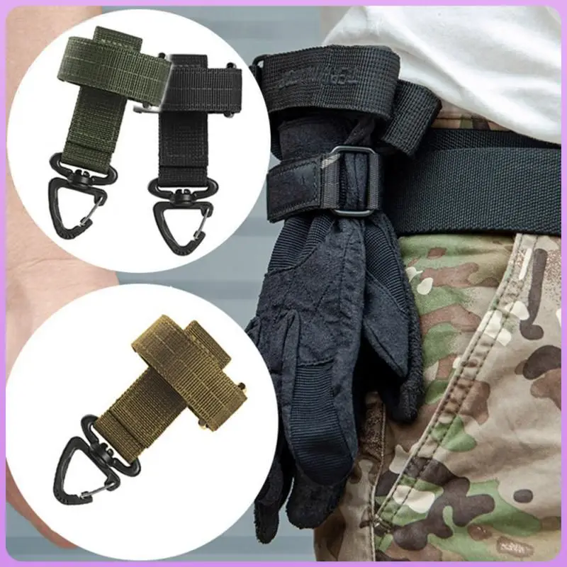 Keychain Storage Buckle Webbing Gloves Rope Holder Military Hook Fixed Rope Tactical Gear Clip Keeper Pouch Belt carabiner clips key chain clip carabiner belt clip keychain carabiner