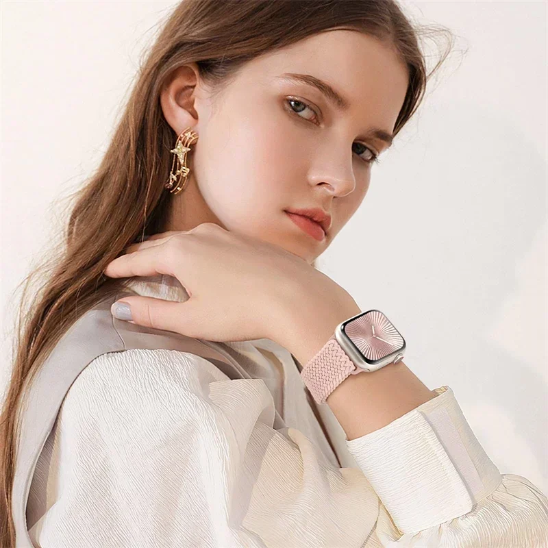 Geflochtene Solo Loop für Apple Watch Band Ultra 3 49 mm 44 mm 45 mm 42 mm 46 mm 40 mm 41 mm Armband iWatch Serie 11 10 9 8 7 6 5 SE Band – Detail 8