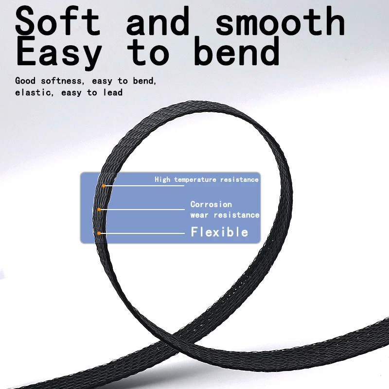 Wire Mesh Sleeve 3m/9.85ft PET Expandable Braided For TV Audio PC Cords Protect Pets Chewing