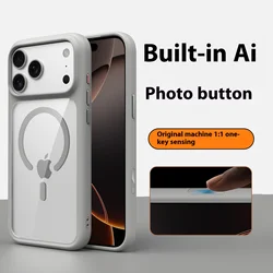 Creative AI Intelligent Camera Button Case with Clear Mixed Armor Magnetic Cover - iPhone 17 Pro (GRAY)