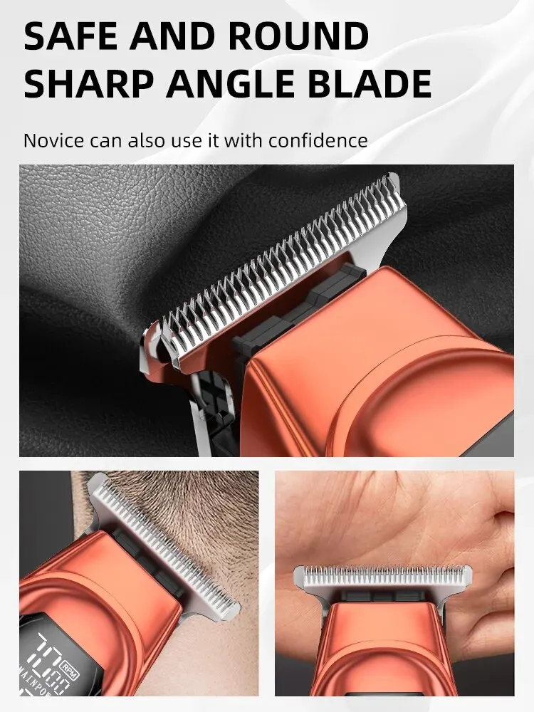 KIKIDO KK-A2 Hair Clipper Rechargeable Professional Low Noise With Auxiliary Light Trimmer Kit