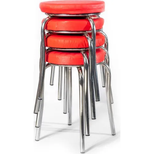 Stool Kitchen Chair 4 PCs Red |