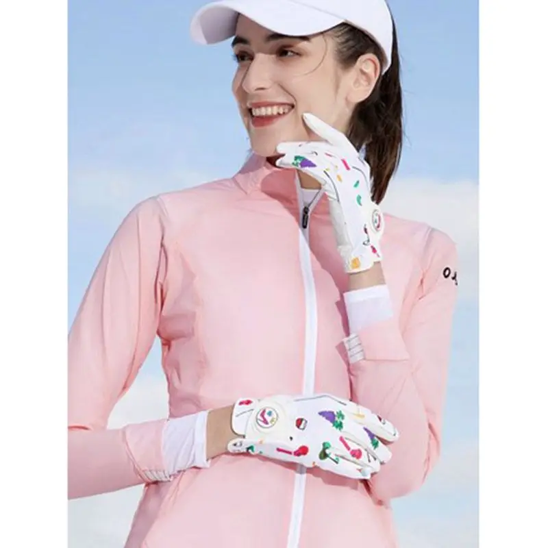 Golf Gloves Women's 2022 New Wave Dot Pu Ladies Gloves Golf Nonslip