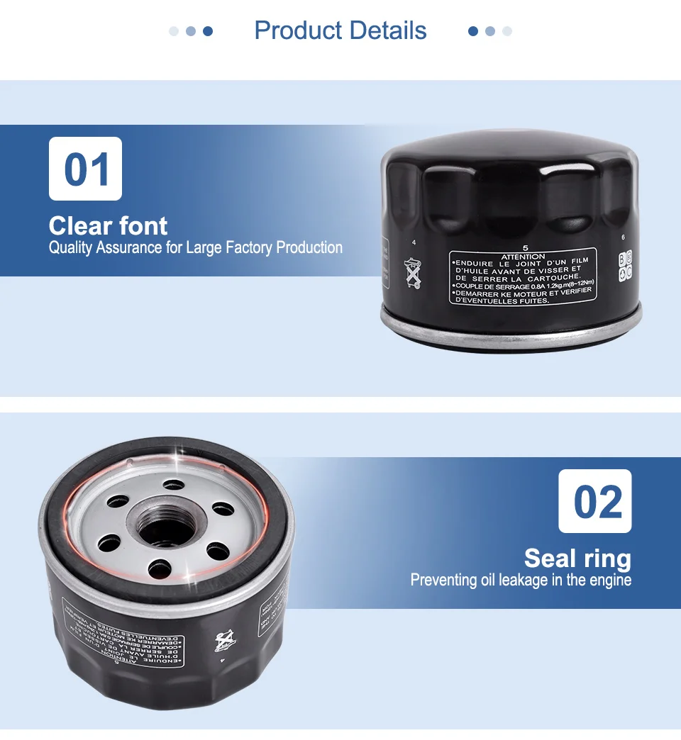 Motorcycle Oil Filter Spare Parts 82960R for Aprilia SL 750