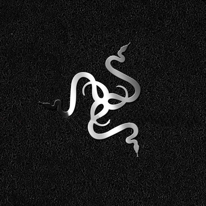 metal Clipping Stickers for RAZER Green and Silver