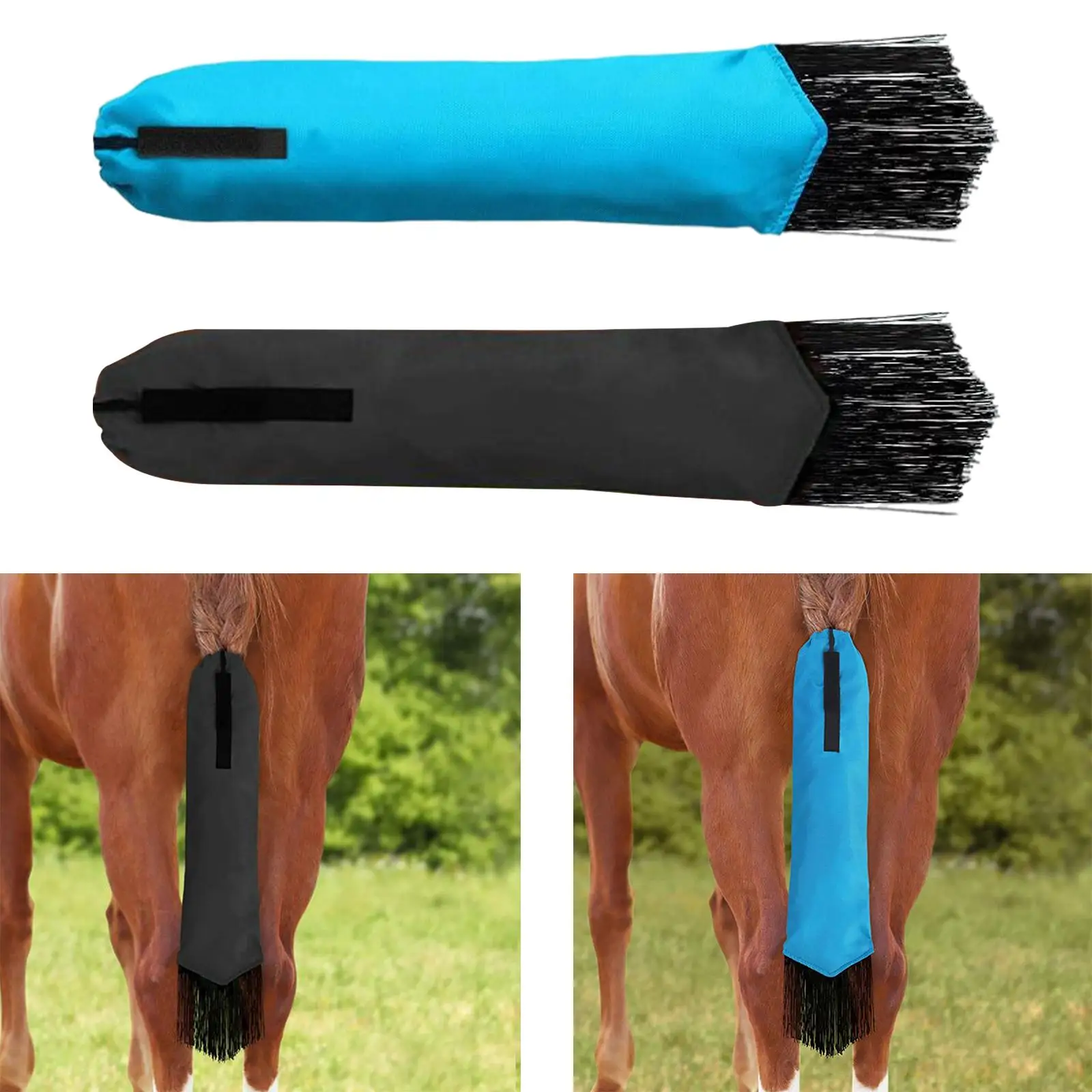 Horse Tail Bag with Fringe Horse Tail Wrap Protector Long Decoration Equestrian Equip Racing Care