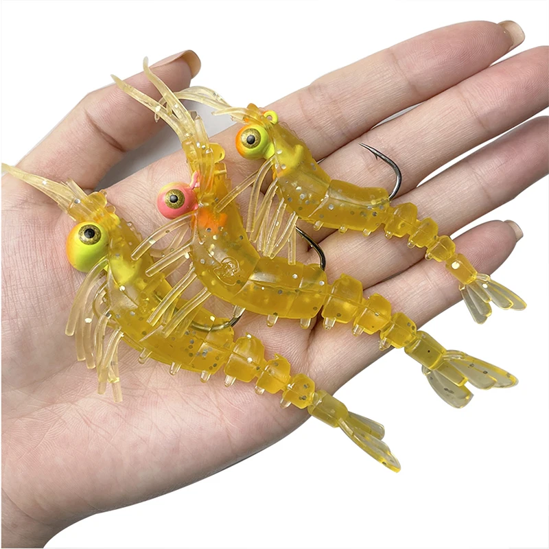 5pcs Artificial Bait Luminous Glow Shrimp Lure Soft Fishing Lures Saltwater  Freshwater Bass Lure Grub Worms Lure M164 - AliExpress