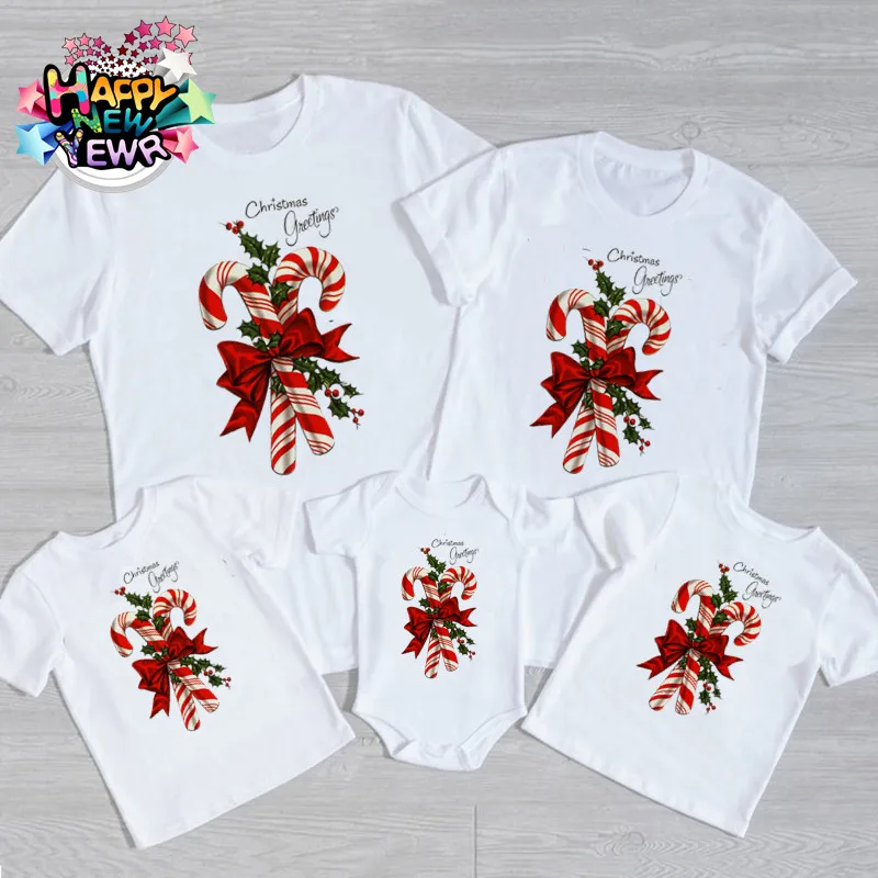 thumbnail image 1 of Nueva camiseta navideña 2022, ropa a juego para toda la familia, ropa para padre, madre, niños, bebé, camiseta de vacaciones de Año Nuevo, 1 of 5