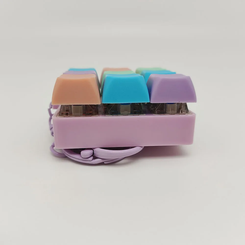 Stress-Relief Keyboard Keychain Fidget Toy With Sound Effects For Party Favors & Gifts Purple fidget toys,anti stress toys,mini fingertip toy
