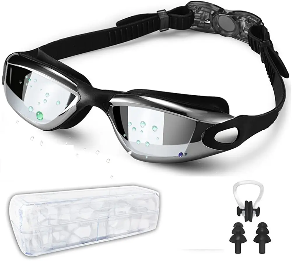 Adult Swim Goggles, Anti Fog Women Swimming Goggles Men No Leaking Triathlon Water Goggles, Youth Summer Pool Glasses Set