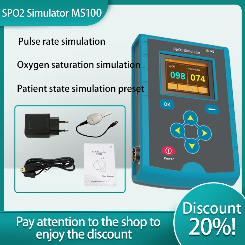 CONTEC MS100 SpO2 Simulator,Pulse Oximeter Accuracy Oxygen Saturation