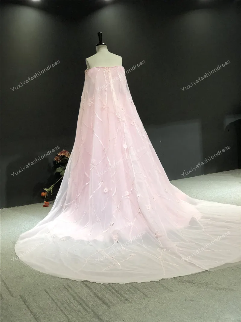 Blushing Pink Lace Tulle Evening Gown Bridal With Long Sleeves And Corset  Back 2019 Collection For Women From Totallymodest, $157.93 | DHgate.Com