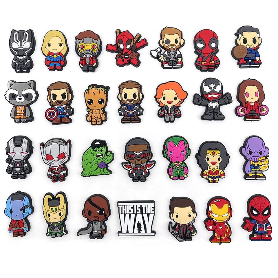 Shoe Charms Shoe Decorations 28styles Movies Super Hero Shoe Charms for Crocs Decoration Accessories