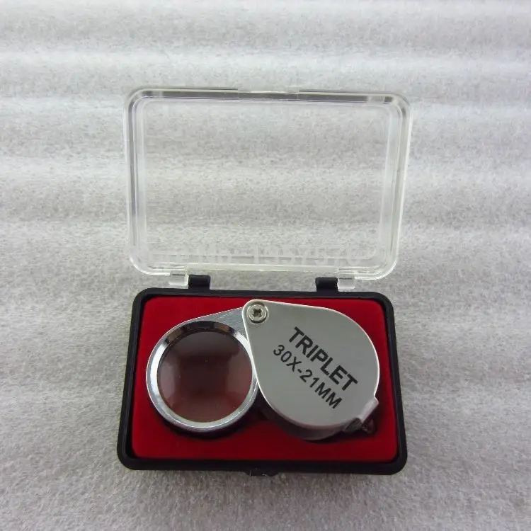 Free shipping 3pcs/lot 20X,10X,30X Gem Magnifier, Jewelry Eye Loupe