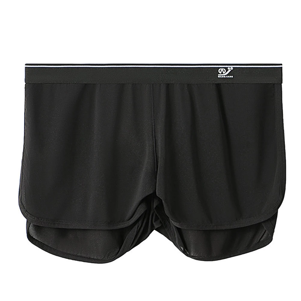 

Sexy Mens Arrow Shorts Ice Silk Underwear Sexy Home Panties Boxers Briefs Underpants Transparent Cool Breathable Trunks