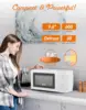 CHEF 0.6 Cubic Foot Microwave with 6 Power Levels, Small Microwave with Grip Handle, 700W Countertop Microwave with 3 4