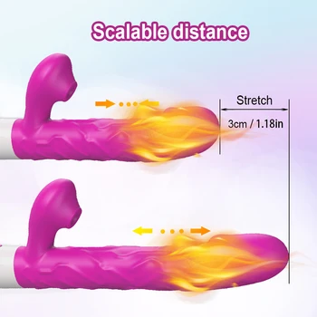 Powerful Thrusting Dildo Vibrator for Women Clitoris Sucker Stimulator Sucking Heating Vibrators Sex Toys Female for Adults 6