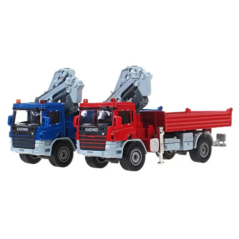 KDW Truck Mounted Crane Transport Dumper 1/50 Alloy Engineering Vehicle Model Car Model Simulation Toys for Boys Gifts