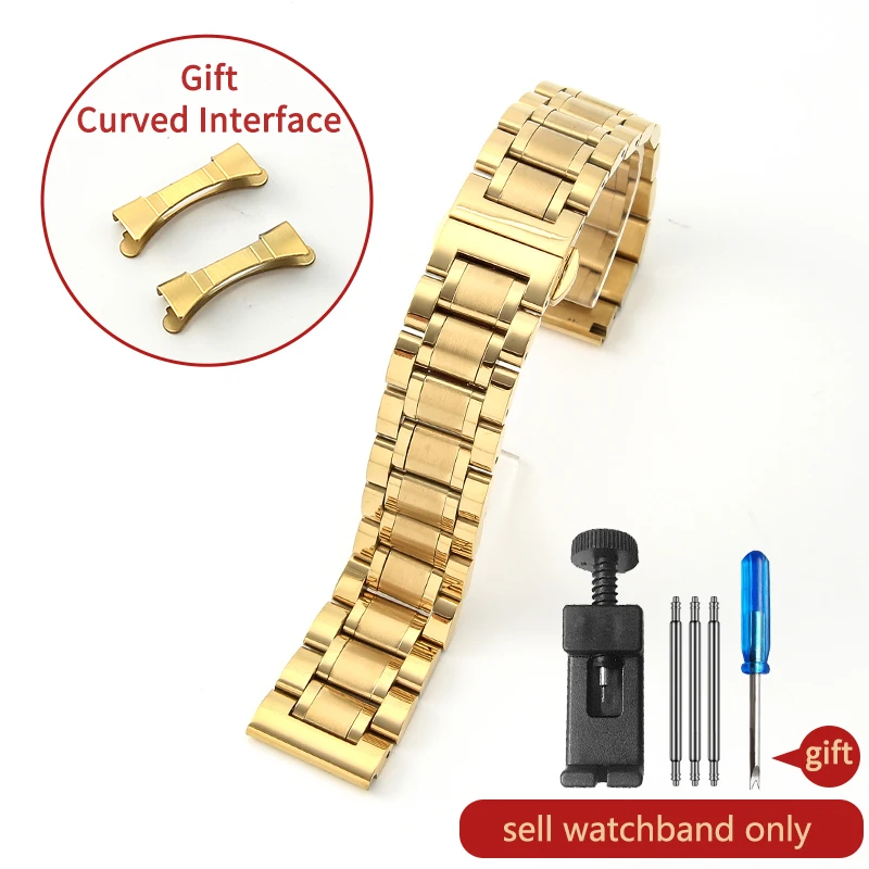 Stainless Steel Watch Strap - Silver, Gold, Rose Gold Options