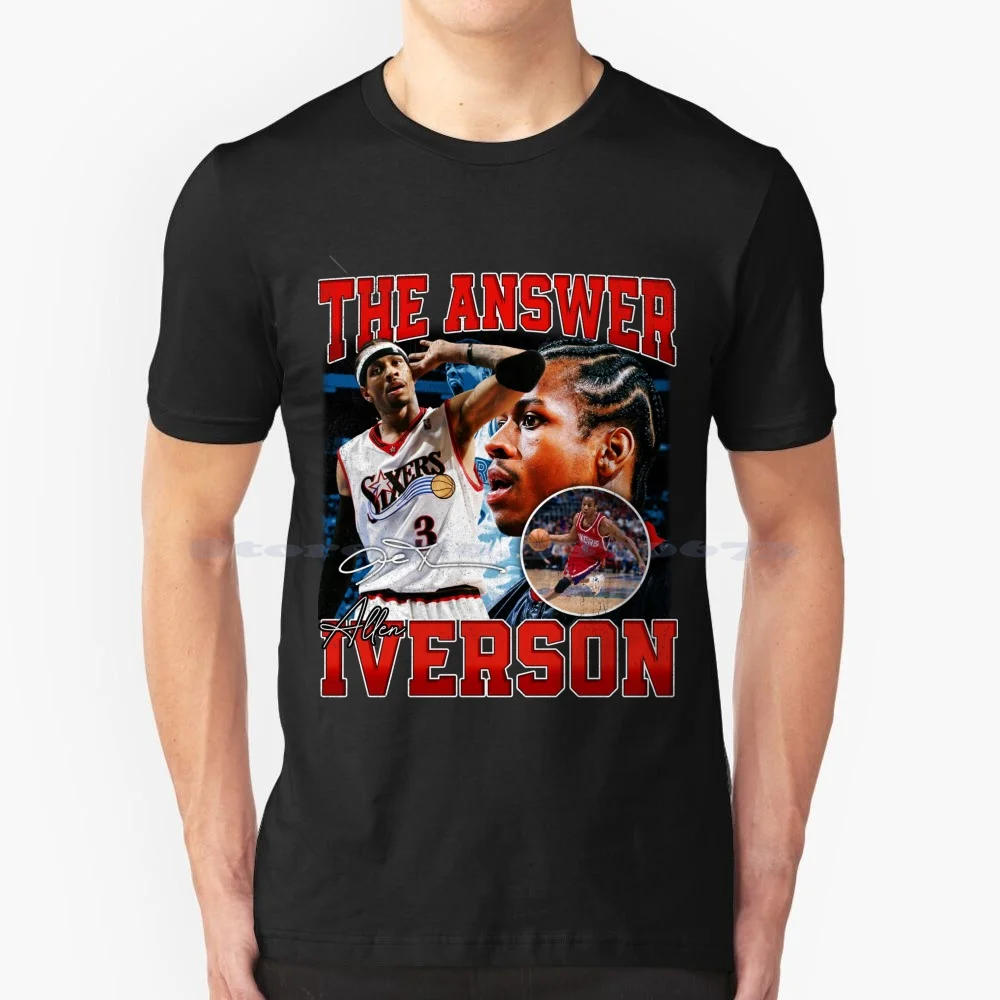 Allen Iverson The Answer Basketball Legend Signature Vintage T