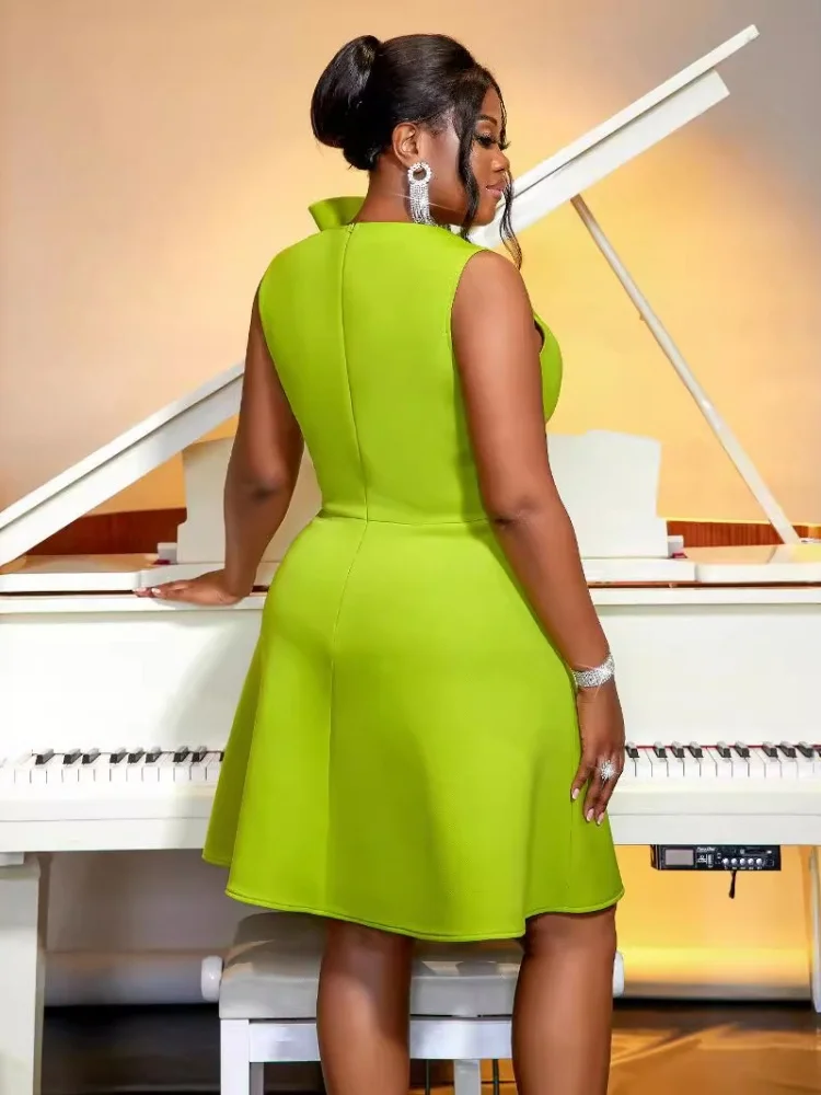 Wmstar Plus Size Dresses Women Party Sleeveless Midi Party Evening Dress Flower Birthday Outfits Wholesale Dropshipping 2025