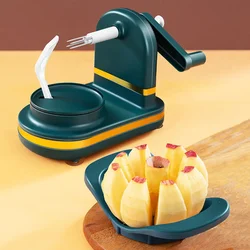 Manual Food Crusher Multifunctional with Stainless Steel Blades Apple Peeler Plastic Hand Crank Fruit Peeler for Kitchen Gadgets