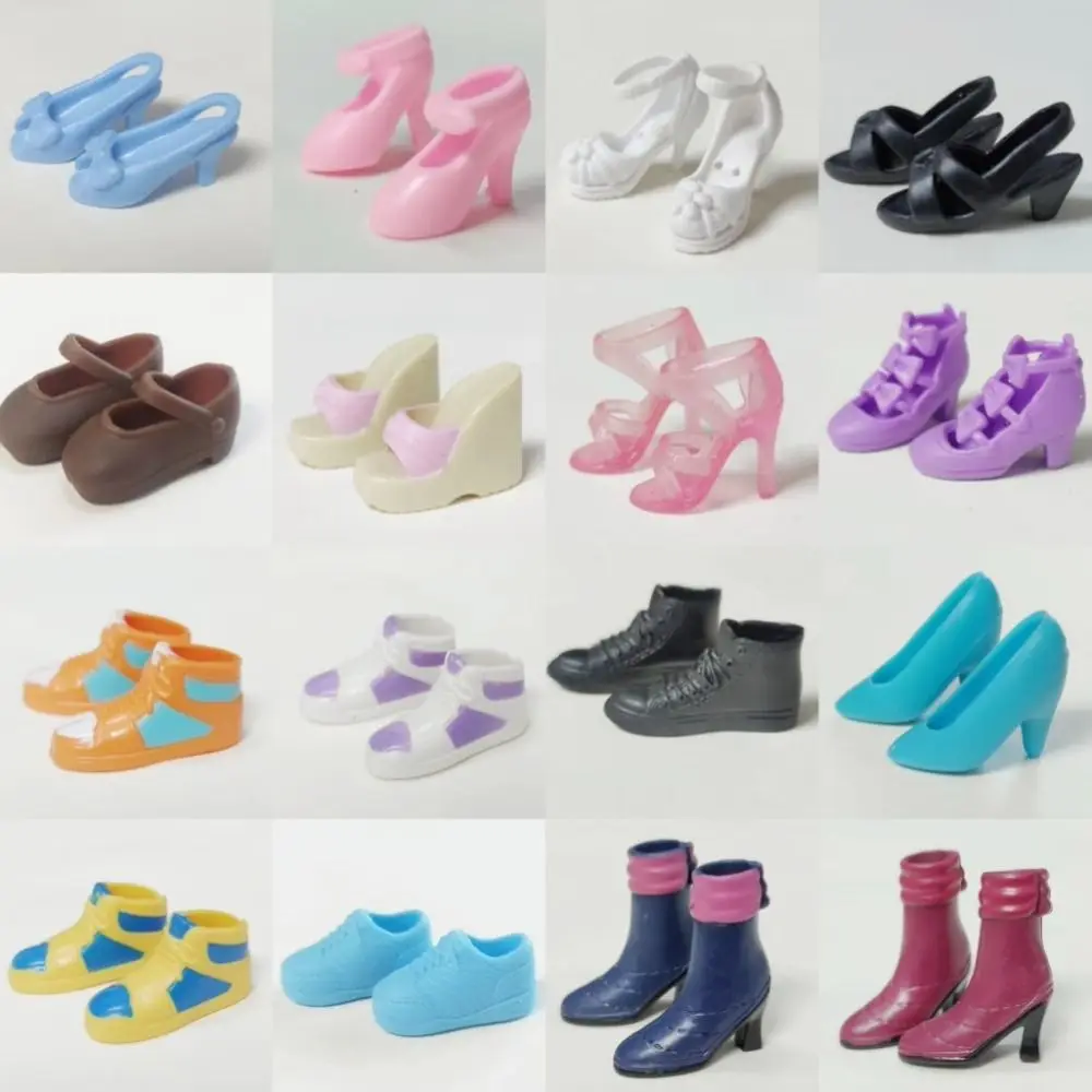 Plastic High Heel Doll Shoes for 30cm Female Dolls