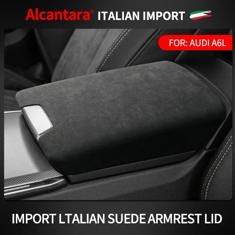 

Alcantara Armrest Box Lid Center Console Cover Protective Sheath Shell For Audi A6 2019 2020 2021 2022 Arm Rest Case Panel Pad