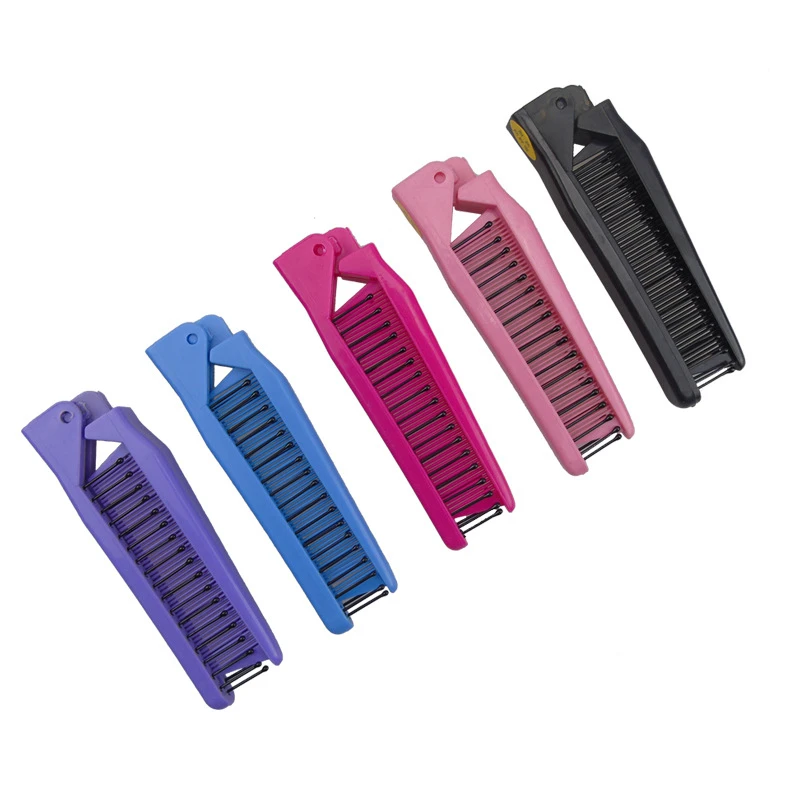 

Portable Travel Folding Comb Hairdressing Wet and Wavy Bundles Hair Brush Straightener Combs Styling Hair Comb Accessories 1pc